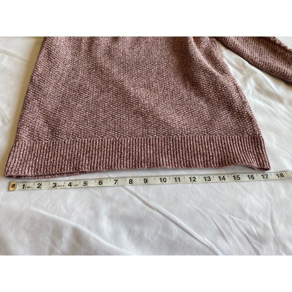 LOFT Women Marled Knit Cottagecore Sweater Size S Pink White - Picture 8 of 9